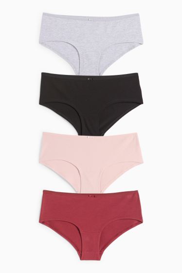 Women - Multipack of 4 - bikinis - dark red