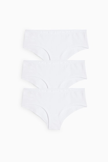 Dona - Paquet de 3 - calces hipster - blanc