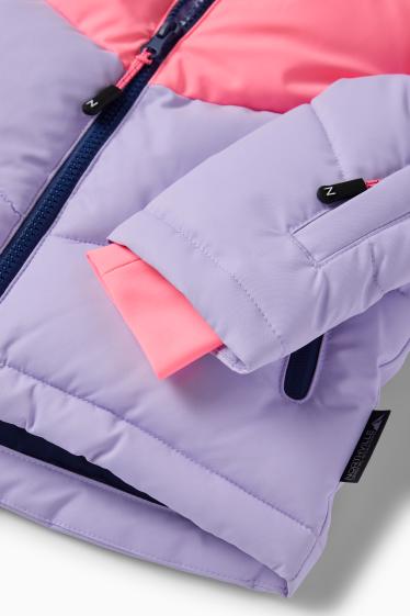 Kinderen: meisjes - Ski-jas met capuchon - waterafstotend - donkerblauw