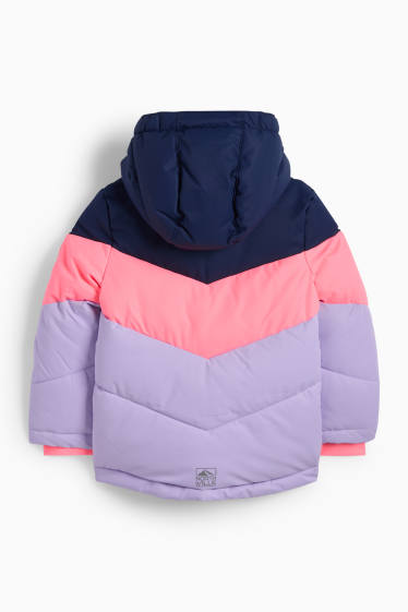 Kinderen: meisjes - Ski-jas met capuchon - waterafstotend - donkerblauw