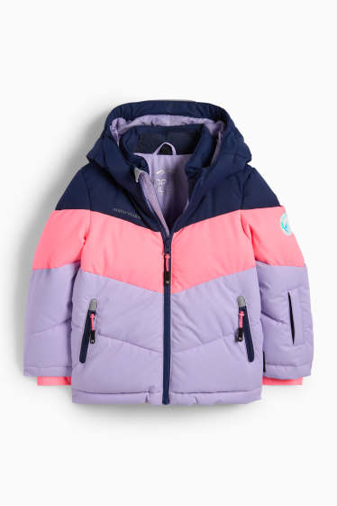 Kinderen: meisjes - Ski-jas met capuchon - waterafstotend - donkerblauw
