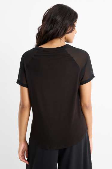 Women - T-shirt - regular fit - black