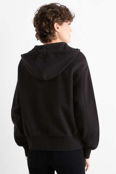 Femmes - Sweat zippé en molleton - noir