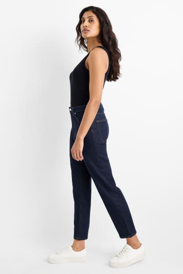 Damen - Mom Jeans - High Waist - LYCRA® - dunkeljeansblau