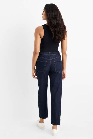 Damen - Mom Jeans - High Waist - LYCRA® - dunkeljeansblau