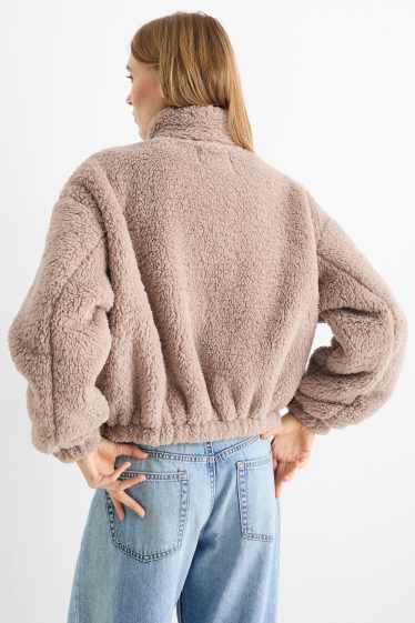 Donna - Giacca in pelo teddy - marrone chiaro