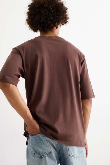 Herren - T-Shirt - Oversized - dunkelbraun