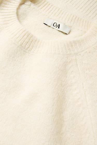 Damen - Pullover - cremeweiß