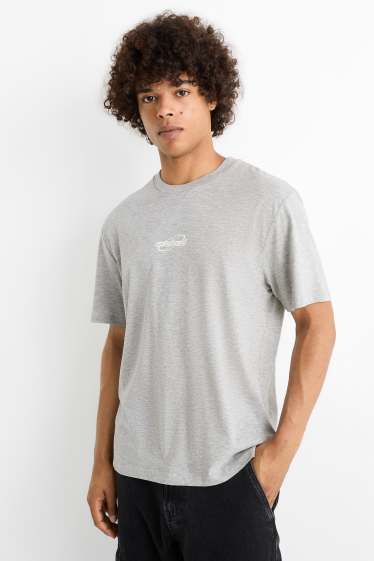 Bărbați - Tricou - relaxed fit - gri deschis melanj