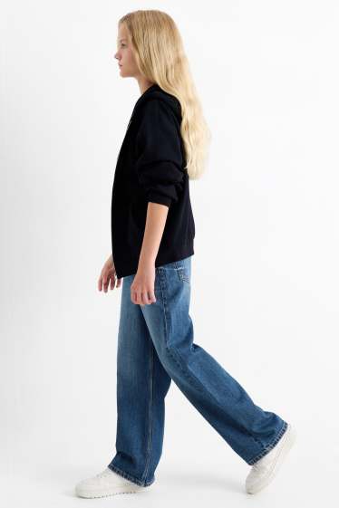 Copii - Fete - Wide leg jeans - denim-albastru