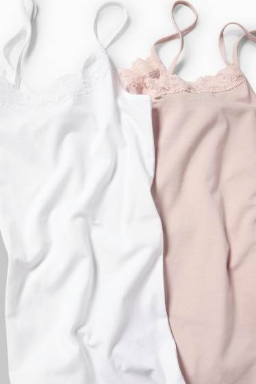 Damen - Multipack 2er - Hemdchen - rosa