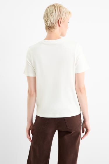 Women - T-shirt - slim fit - white