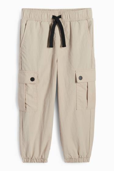 Kinderen: jongens - Thermocargobroek - beige