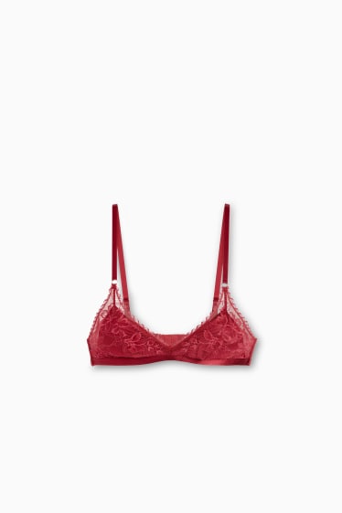 Damen - Bralette - wattiert - dunkelrot