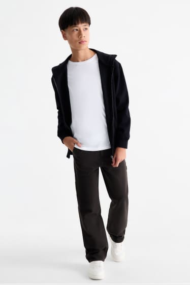 Kinder Jungen - Stoffhose - schwarz