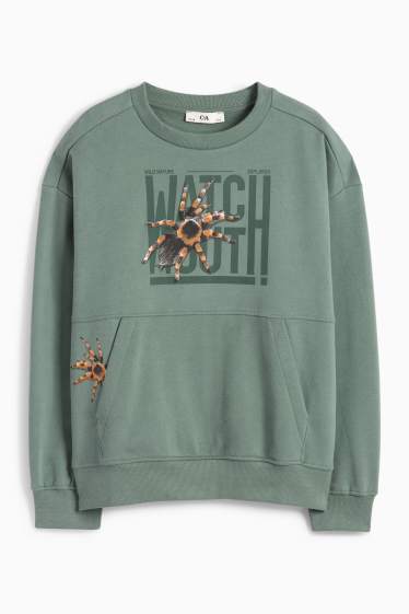 Kinderen: jongens - Vogelspin - sweatshirt - groen