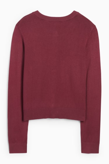 Women - Cardigan - bordeaux