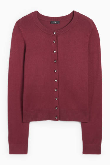 Women - Cardigan - bordeaux