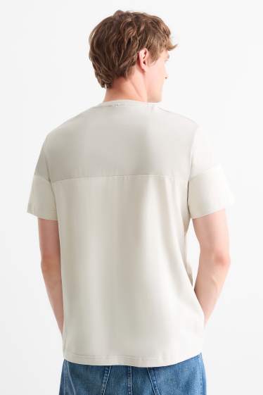 Pánské - Tričko - regular fit - béžová
