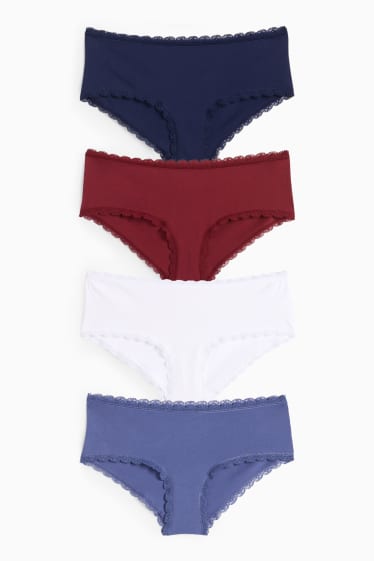 Damen - Multipack 4er - Hipster - blau
