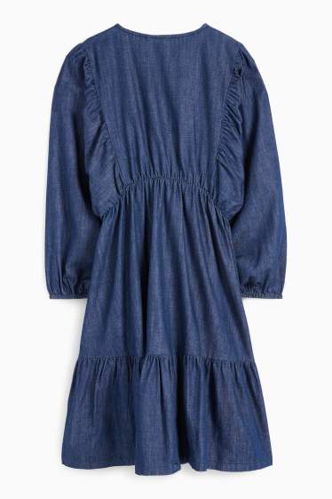 Children Girls - Dress - dark blue