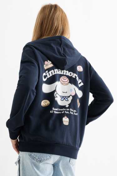 Bambine - Cinnamoroll - felpa con zip e cappuccio - blu scuro