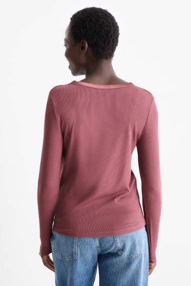 Femmes - Gilet en maille - rose foncé