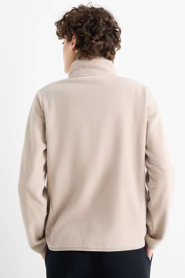 Femei - Hanorac de fleece cu fermoar basic - bej