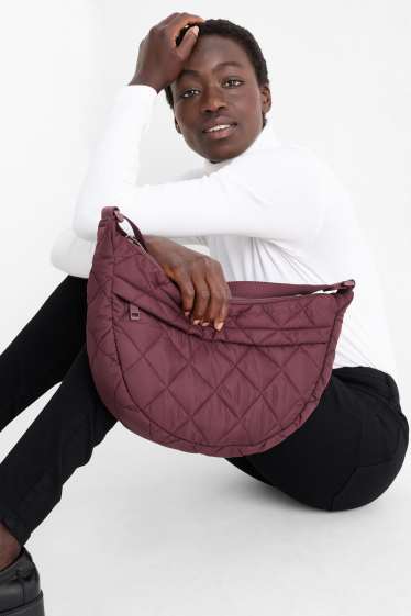 Donna - Borsa a tracolla trapuntata - bordeaux