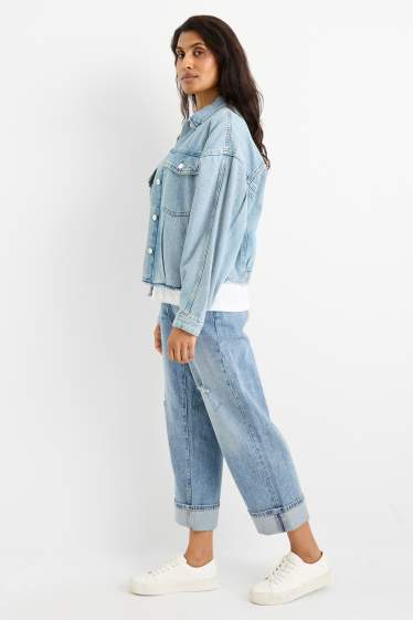 Women - Boyfriend jeans - mid-rise waist - LYCRA® - denim-light blue