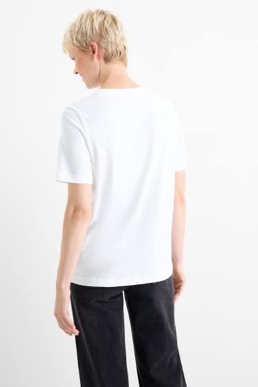 Women - Basic T-shirt - regular fit - white