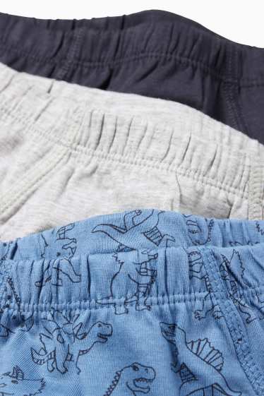 Enfants garçons - Lot de 3 - dinosaures - culotte - bleu foncé