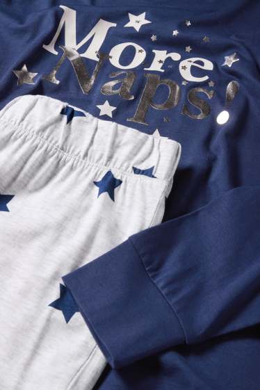 Damen - Pyjama - dunkelblau