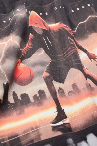 Kinderen: jongens - Basketbal - T-shirt - donkergrijs