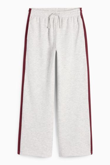 Kinderen: meisjes - Joggingbroek - licht grijs-mix