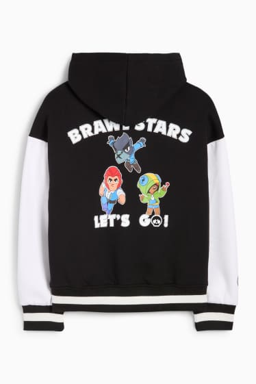 Děti - chlapci - Brawl Stars - college bunda s kapucí - černá