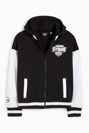 Děti - chlapci - Brawl Stars - college bunda s kapucí - černá