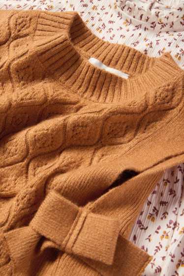 Kinder Mädchen - Set - Langarmshirt und Pullunder - 2 teilig - cremeweiss