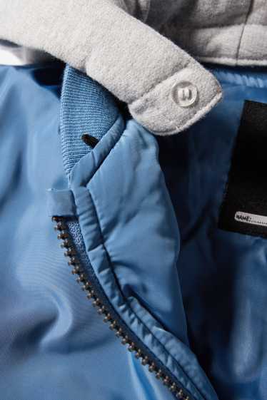 Kinderen: jongens - Bomberjack met capuchon - gevoerd - blauw