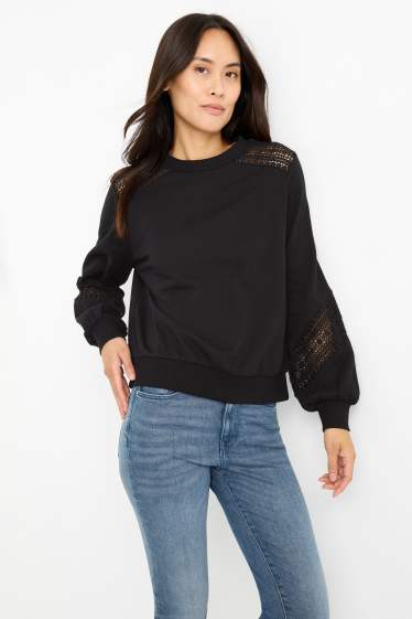 Dames - Sweatshirt - zwart