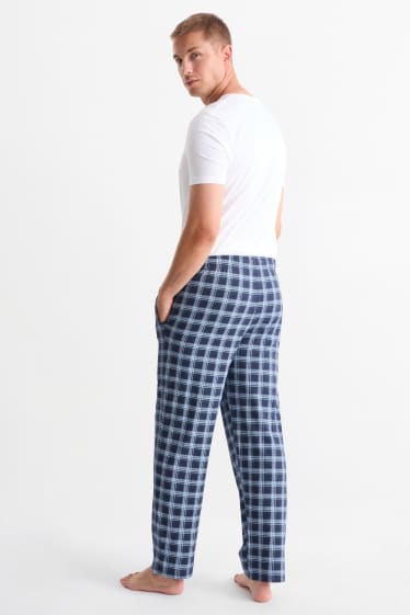 Hommes - Lot de 2 - bas de pyjama - bleu foncé