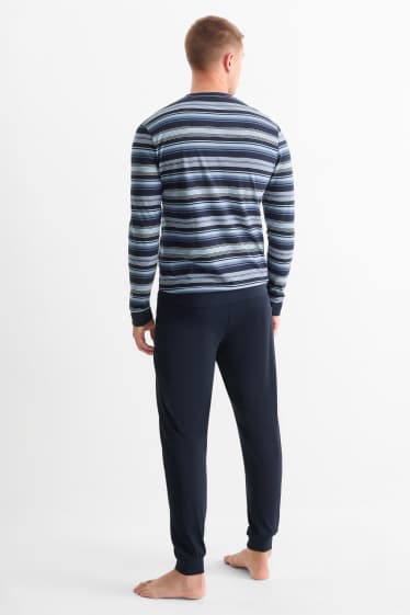 Hommes - Pyjama - bleu foncé