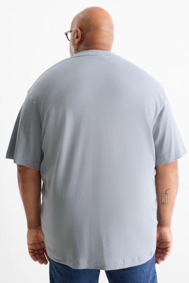 Pánské - Tričko - relaxed fit - šedá