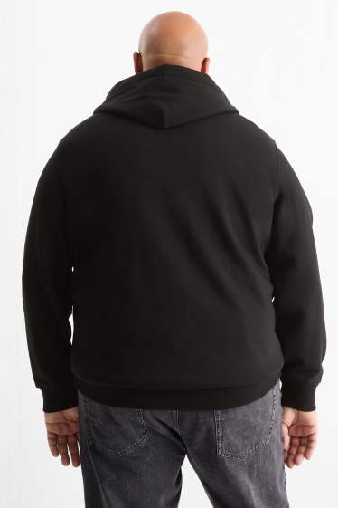 Herren - Sweatjacke mit Kapuze - schwarz