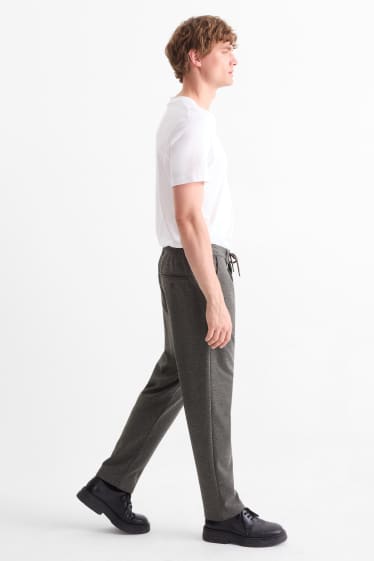 Men - Chinos - tapered fit - dark gray