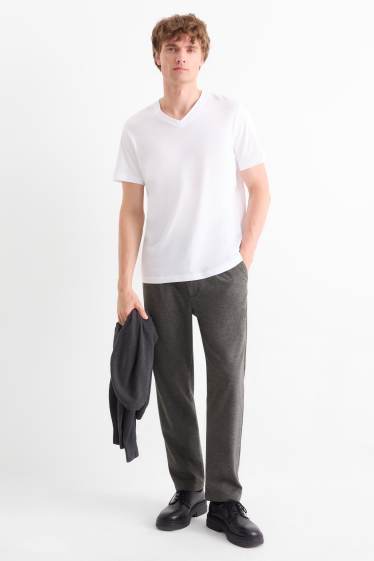 Men - Chinos - tapered fit - dark gray