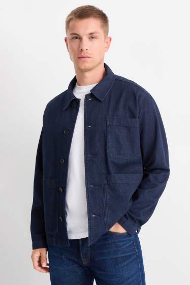 Herren - Jeans-Hemdjacke - Relaxed Fit - Kent - dunkeljeansblau