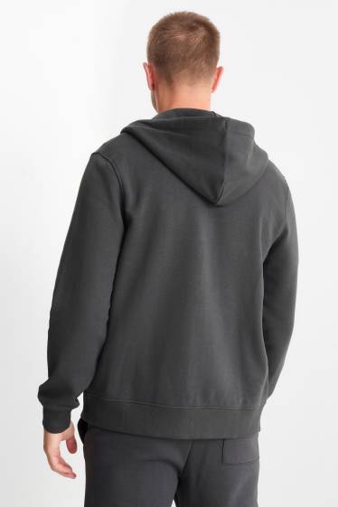 Herren - Sweatjacke mit Kapuze - dunkelgrau