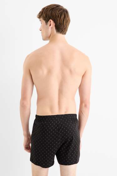 Heren - Set van 2 - boxershorts - jersey - grijs / zwart