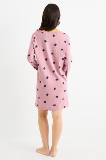 Damen - Nachthemd - gemustert - pink